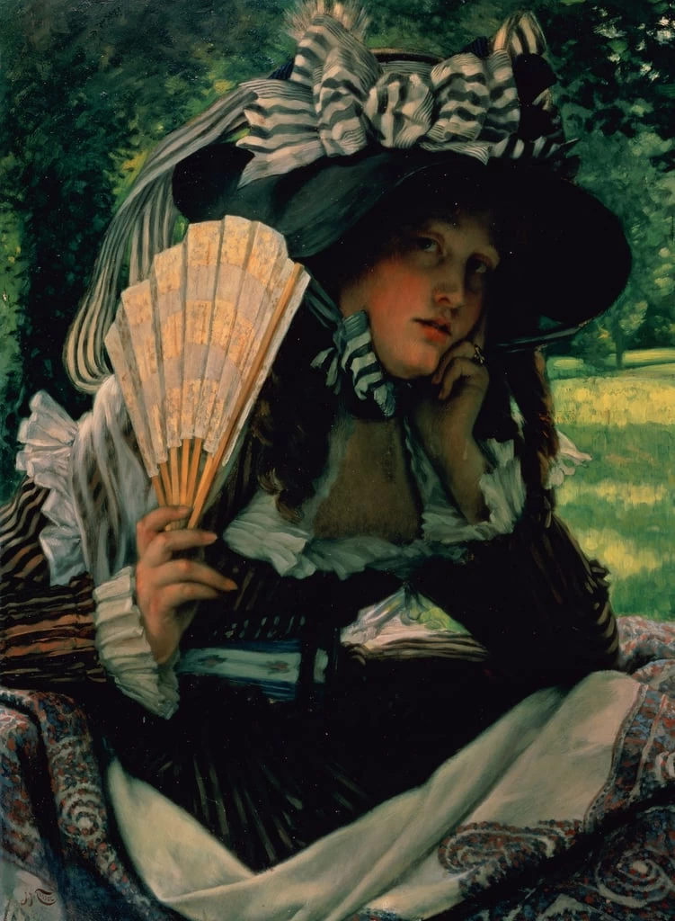 James Tissot - 160, Ragazza con ventaglio, 1870